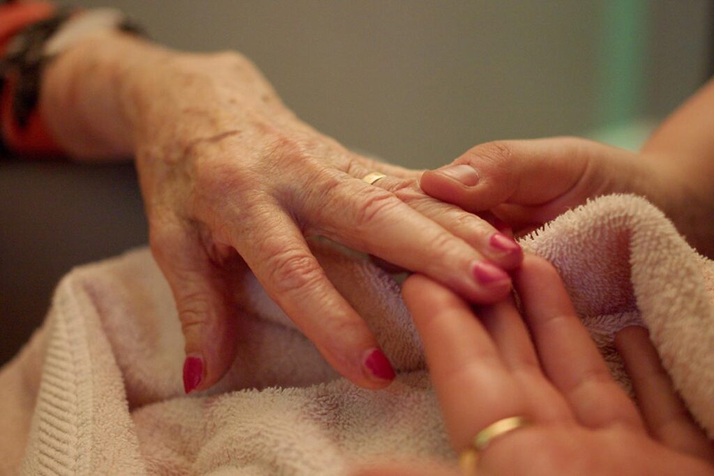Relaxing Namaste Care at The Old Downs Residential Care Home