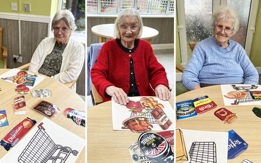 Shopping trolley games at The Old Downs Residential Care Home