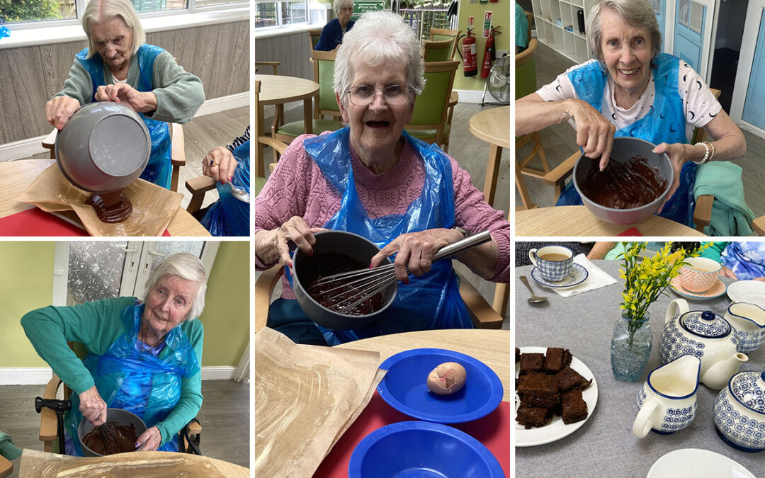 Tempting Cooking Club brownies at The Old Downs Residential Care Home