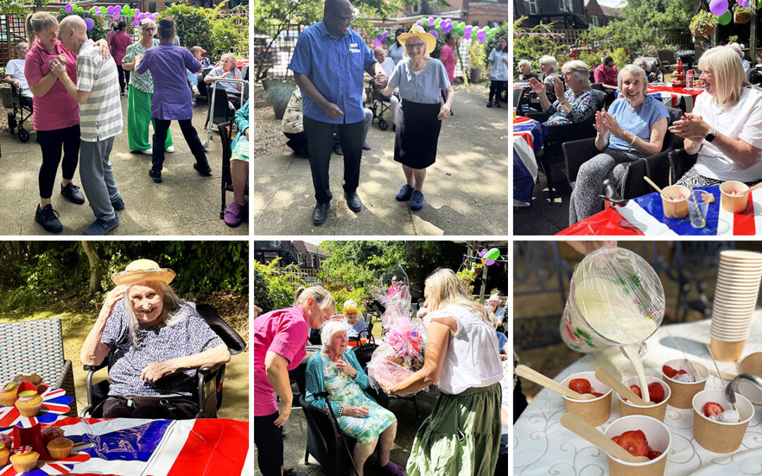 Wimbledon Party fun at The Old Downs Residential Care Home