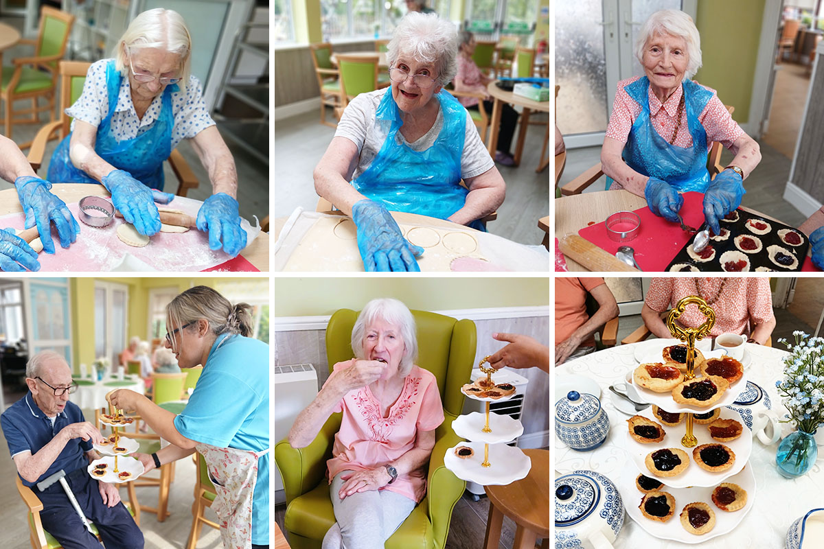 The Old Downs Residential Care Home residents enjoy baking for National Jam Tart Day