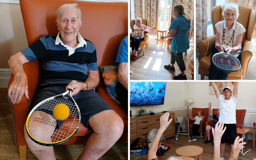 Serving up fun with seated tennis at The Old Downs Residential Care Home
