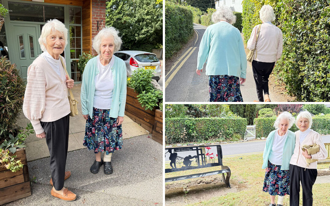 Ann and Sonia’s daily walks at The Old Downs Residential Care Home