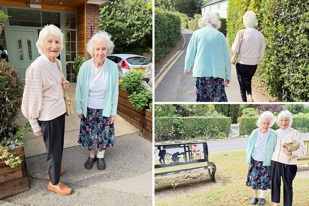 Ann and Sonia’s daily walks at The Old Downs Residential Care Home