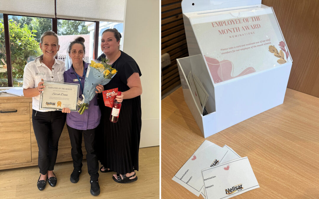 Employee of the month at The Old Downs Residential Care Home