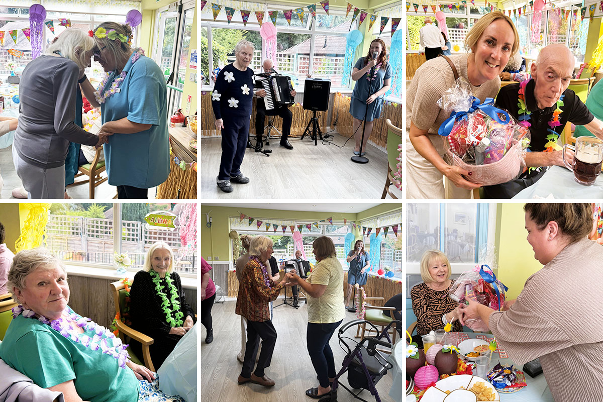 Hawaiian summer party to remember at The Old Downs Residential Care Home