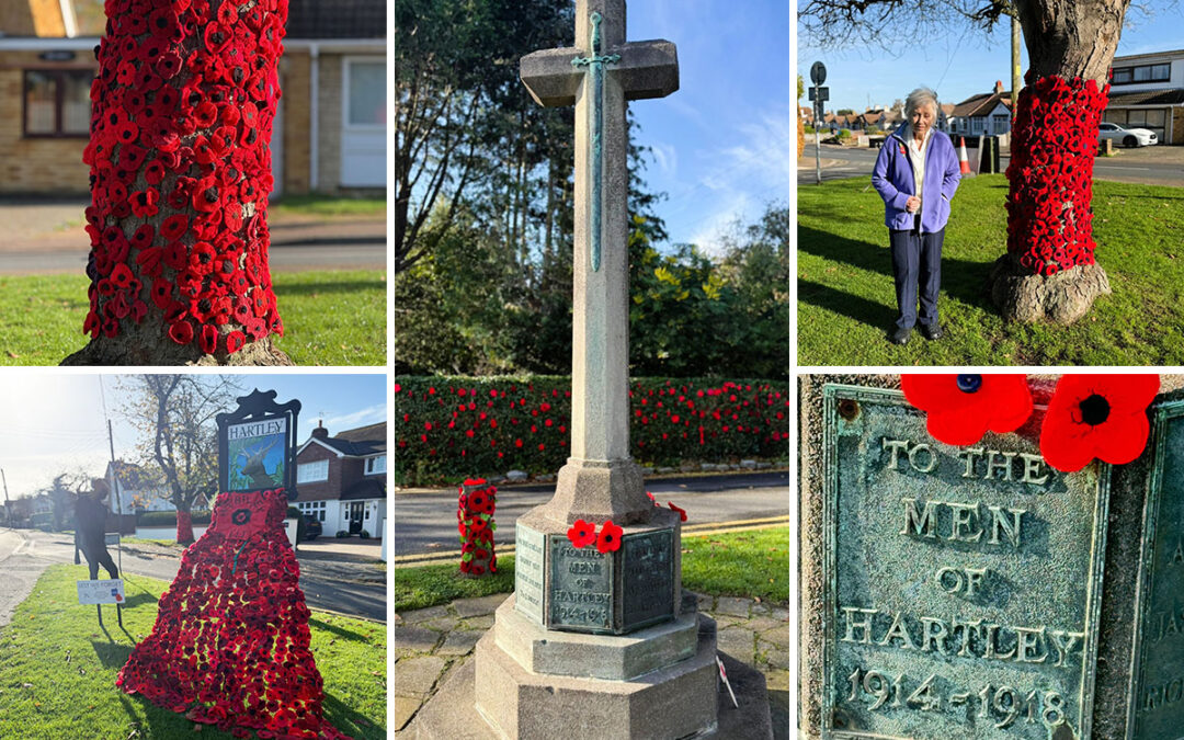 Poppy Walks for Remembrance Day at The Old Downs Residential Care Home