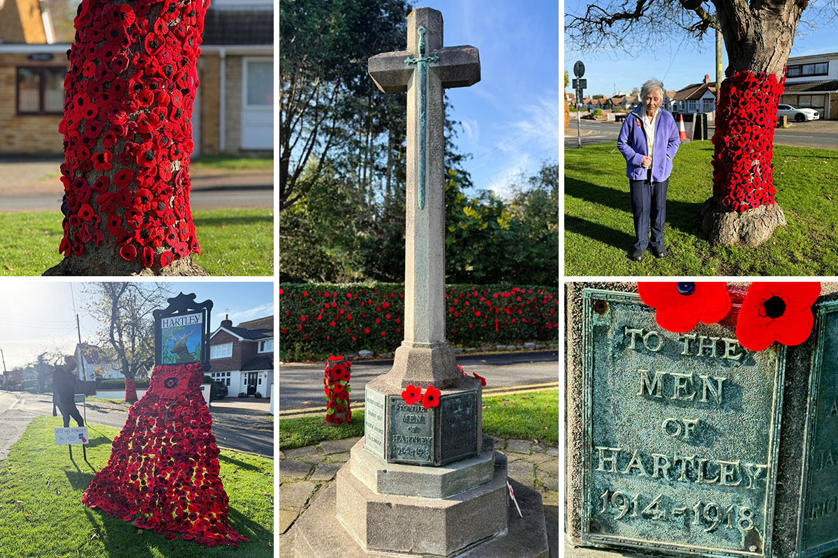 Poppy Walks for Remembrance Day at The Old Downs Residential Care Home