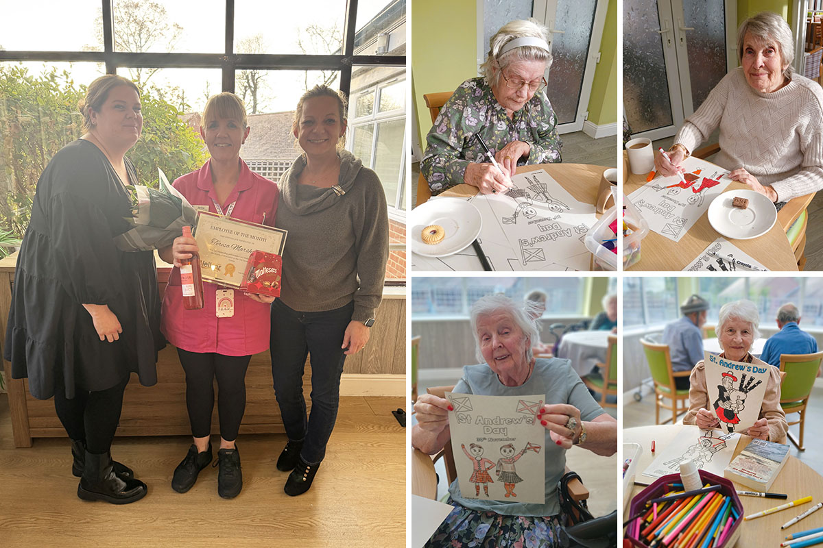 Celebrating Teresa and St Andrew’s Day at The Old Downs Residential Care Home