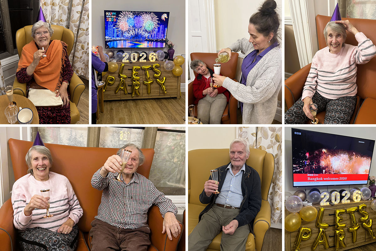 The Old Downs Residential Care Home residents share New Year celebrations